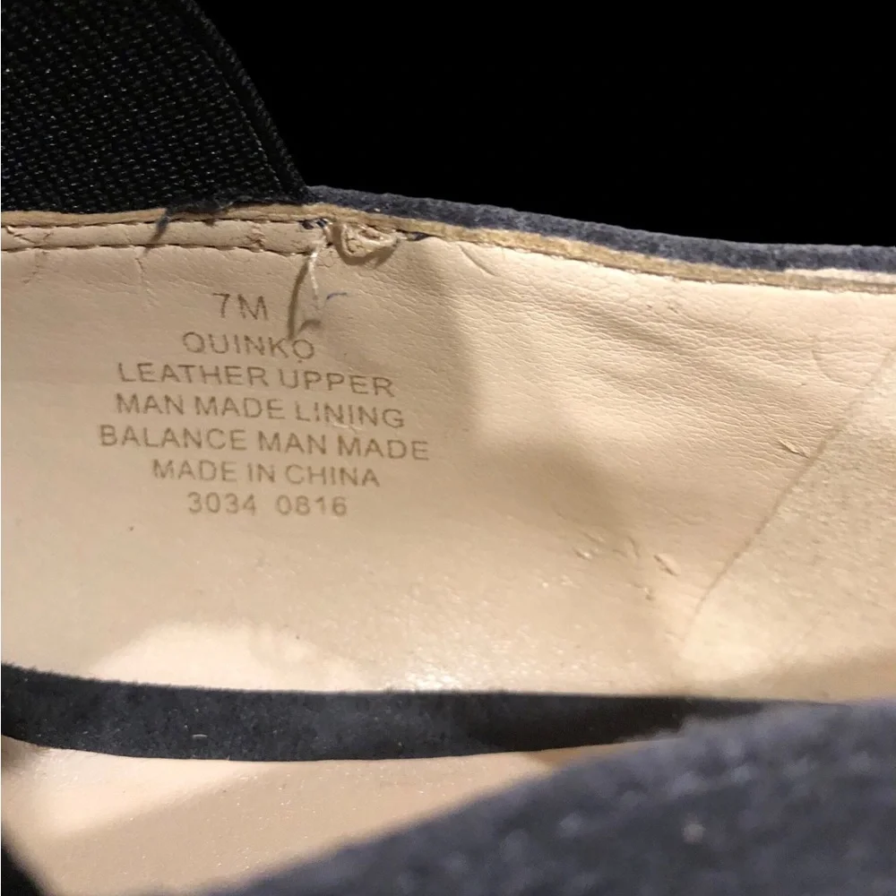 Nine West 7 M Womens Gray Suede Quinko Slip-on‎ Flats